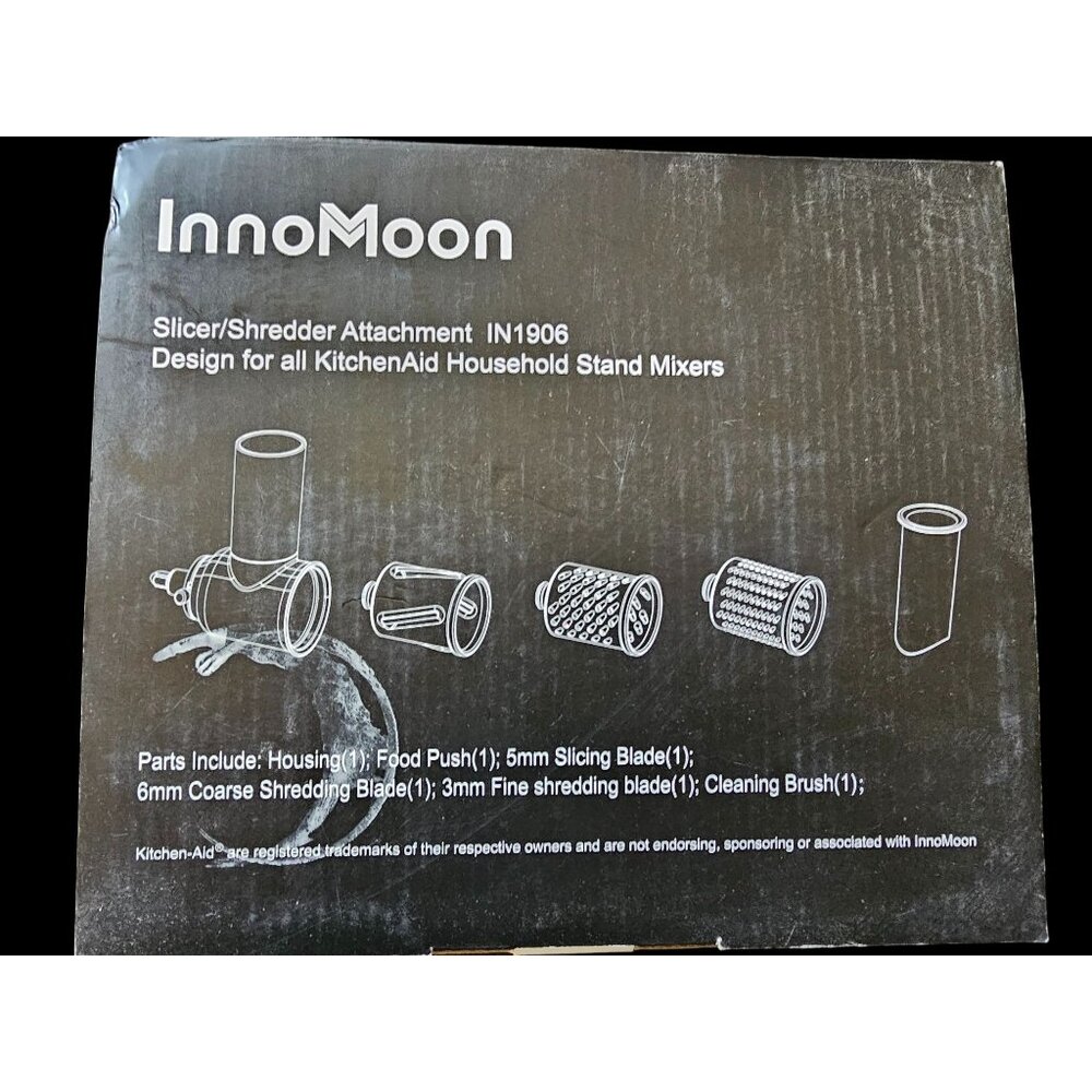 InnoMoon Slicer/Shredder Attachment For KitchenAid Stand Mixers With 5 Blades